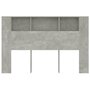 Voir la diapositive 4 : VIDAXL Armoire de tete de lit Gris beton 160x18,5x104,5 cm