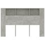 Voir la diapositive 4 : VIDAXL Armoire de tete de lit Gris beton 160x18,5x104,5 cm