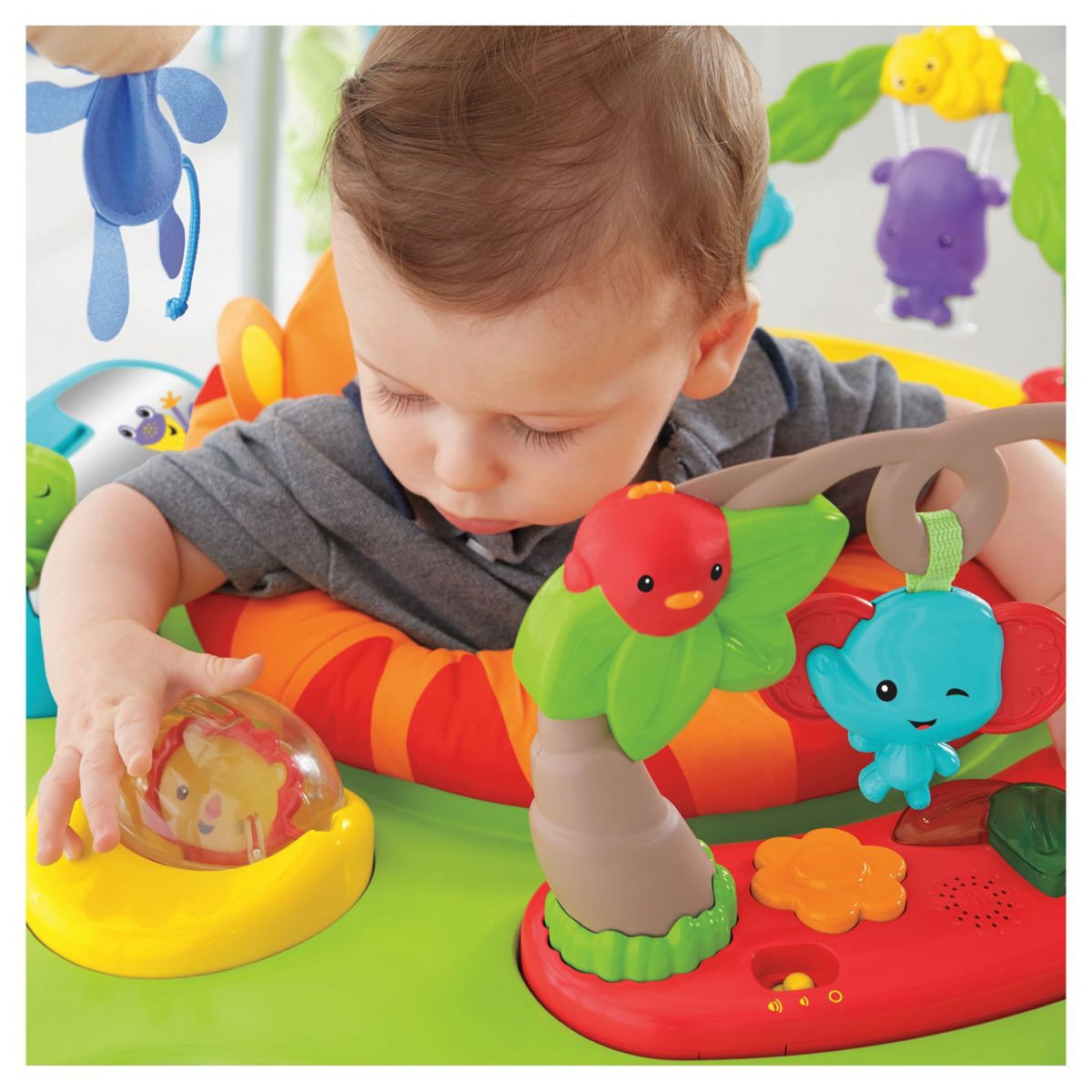 Fisher price Aire de jeux sons et lumières Jumperoo Jungle