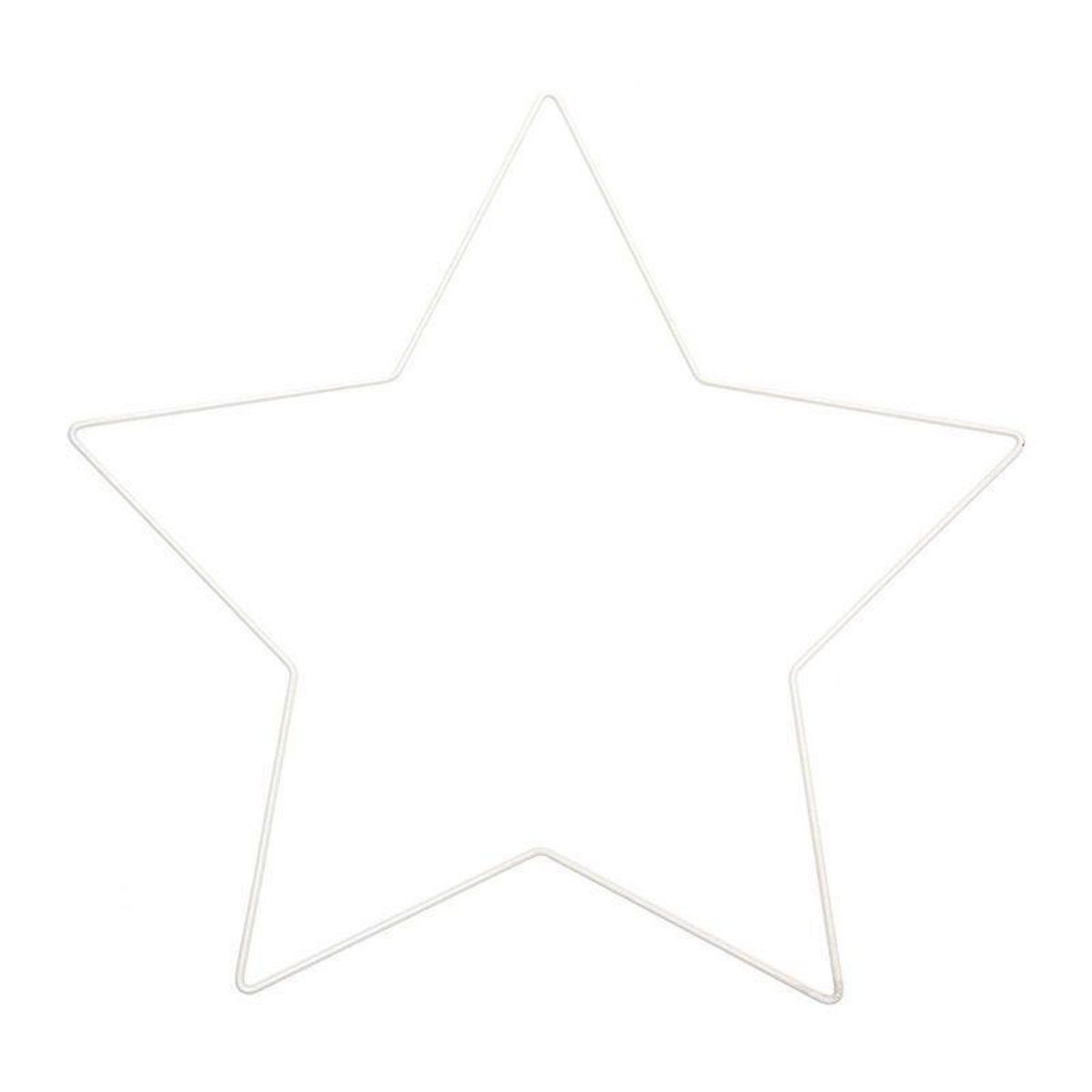 RICO DESIGN Etoile métallique blanche 30 x 28,5 cm