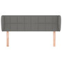 Voir la diapositive 3 : VIDAXL Tete de lit avec oreilles Gris fonce 147x23x78/88 cm Tissu