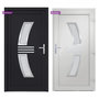 Voir la diapositive 5 : VIDAXL Porte d'entree anthracite 108x208 cm PVC