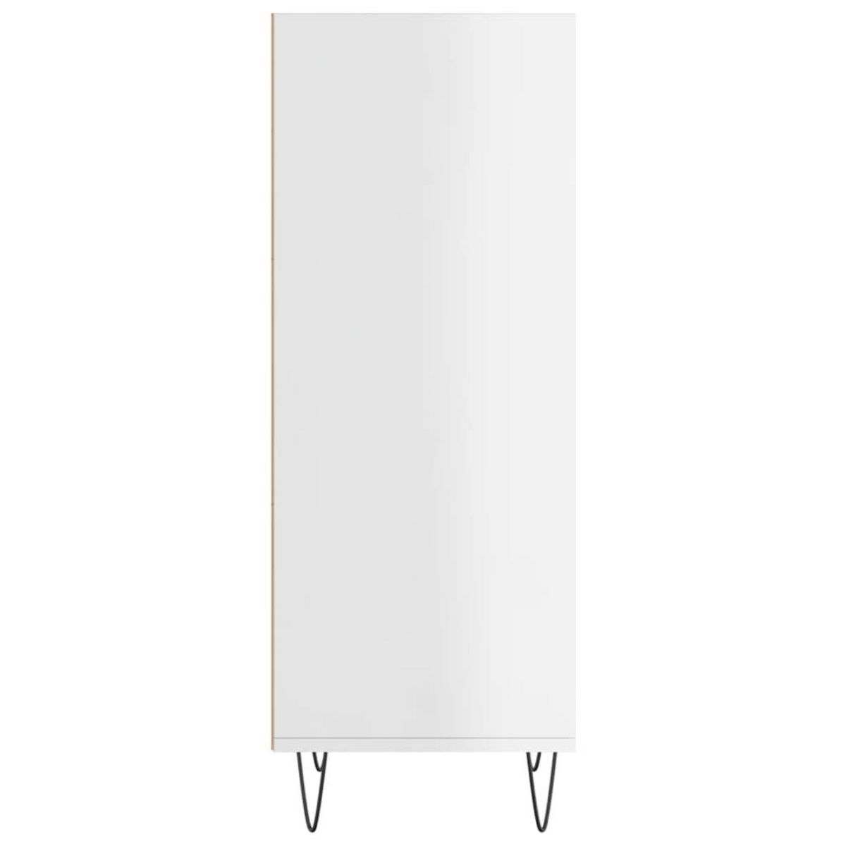 VIDAXL Buffet blanc brillant 34,5x32,5x90 cm bois d'ingenierie