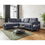 Voir la diapositive 2 : BEST MOBILIER Molly - canapé d'angle gauche 5 places convertible en tissu