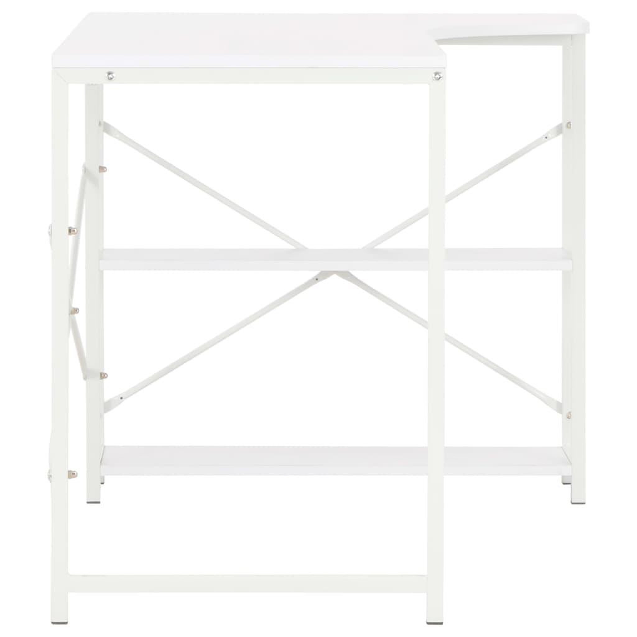 Voir la diapositive 5 : VIDAXL Bureau d'ordinateur Blanc 120x72x70 cm