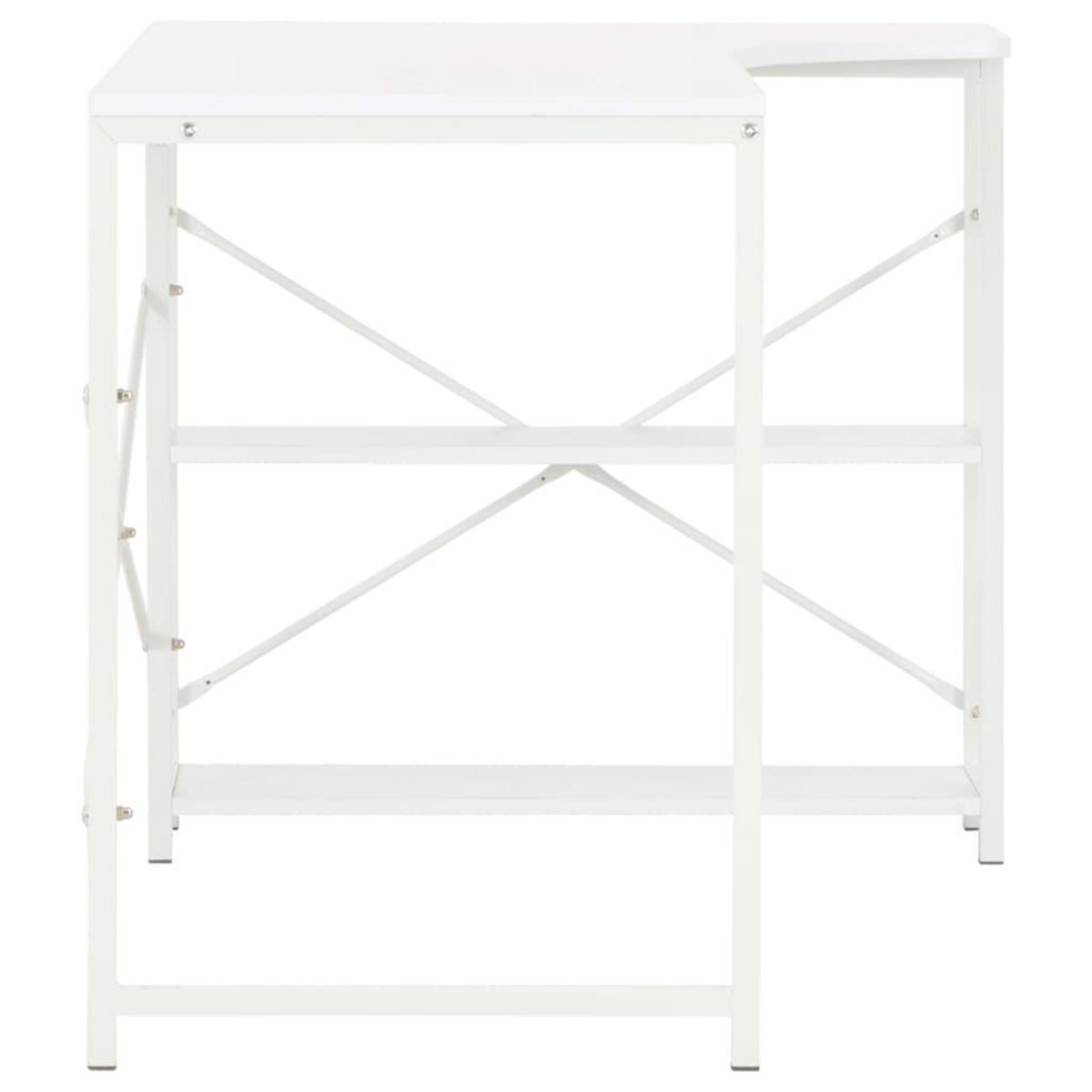 VIDAXL Bureau d'ordinateur Blanc 120x72x70 cm