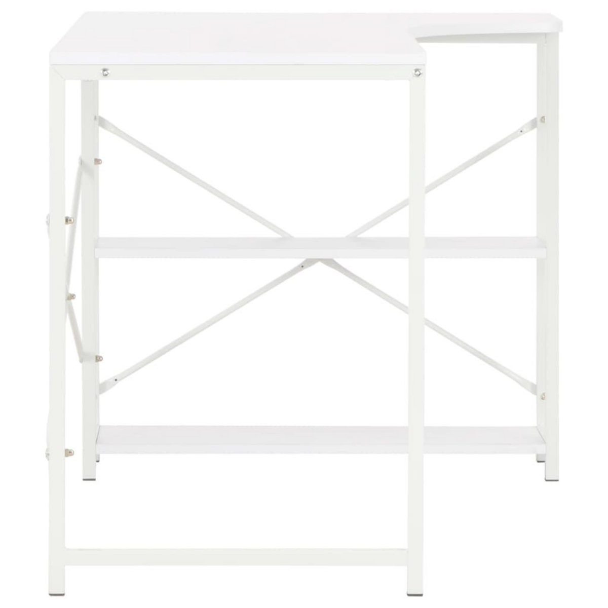 VIDAXL Bureau d'ordinateur Blanc 120x72x70 cm