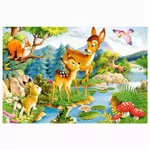 Castorland Puzzle 120 pièces : Bambi et sa maman