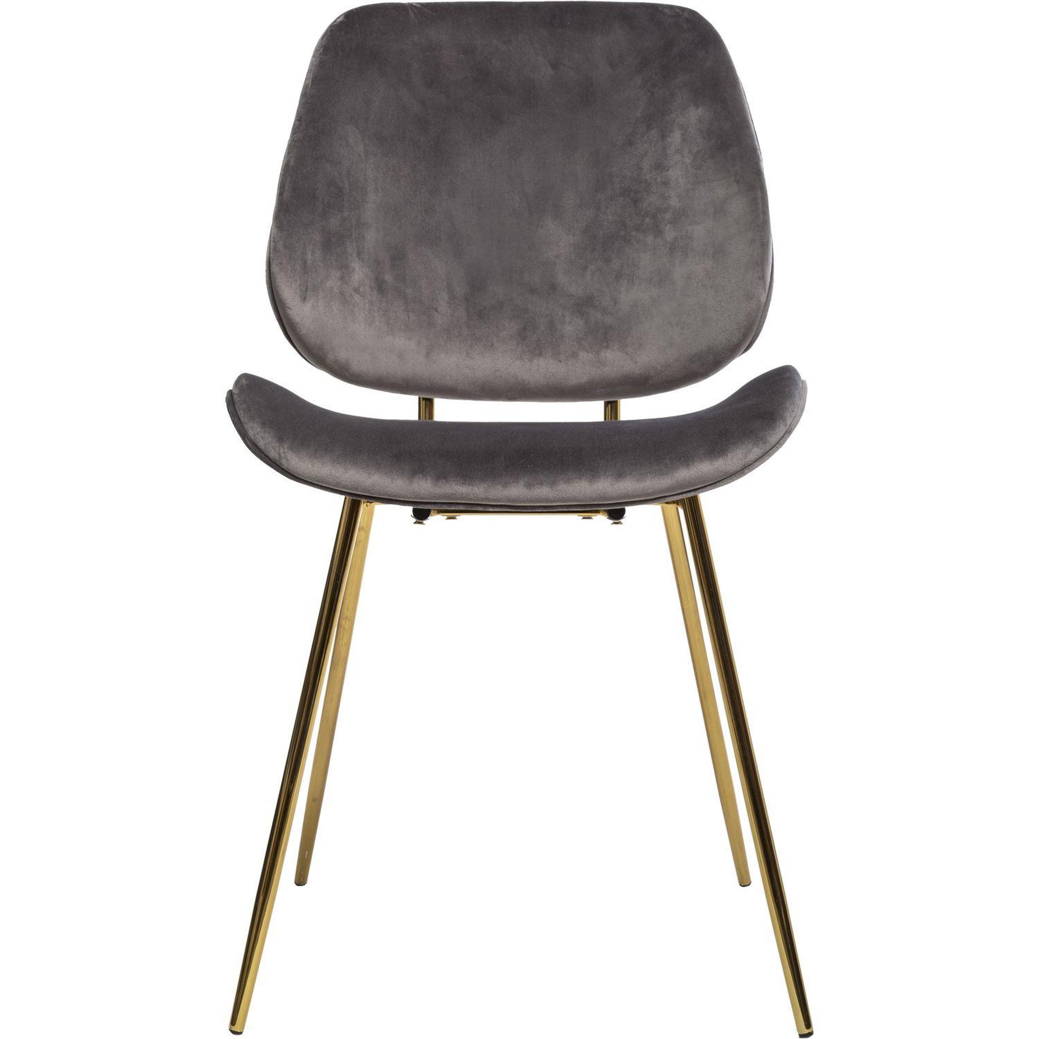 Voir la diapositive 2 : ATMOSPHERA 2 Chaises design velours et métal Slow