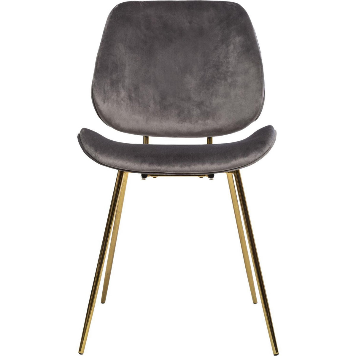 ATMOSPHERA 2 Chaises design velours et métal Slow