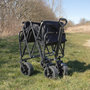 Voir la diapositive 3 : KZ GARDEN Chariot de transport pliable polyvalent 402L Tissu OXFORD Roues tout terrain 8  Charge 50Kg Chariot de Jardin Camping Plage