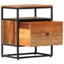 Voir la diapositive 2 : VIDAXL Table de chevet 40 x 30 x 50 cm Bois de recuperation et acier