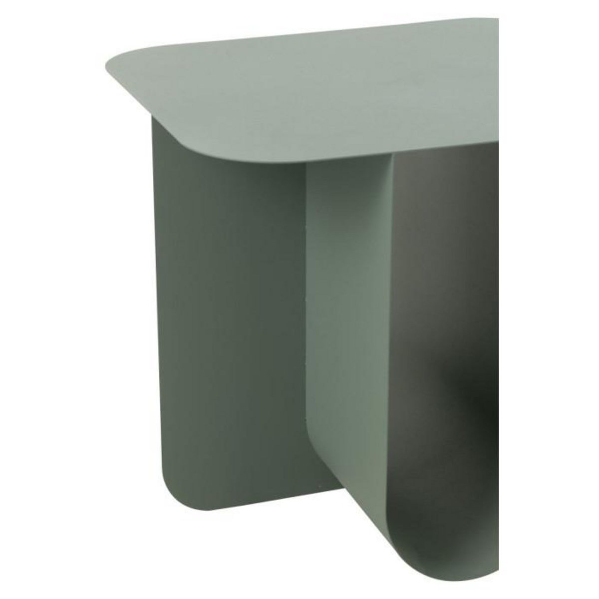 Paris Prix Table d'Appoint Carrée en Métal  Reva  39cm Vert