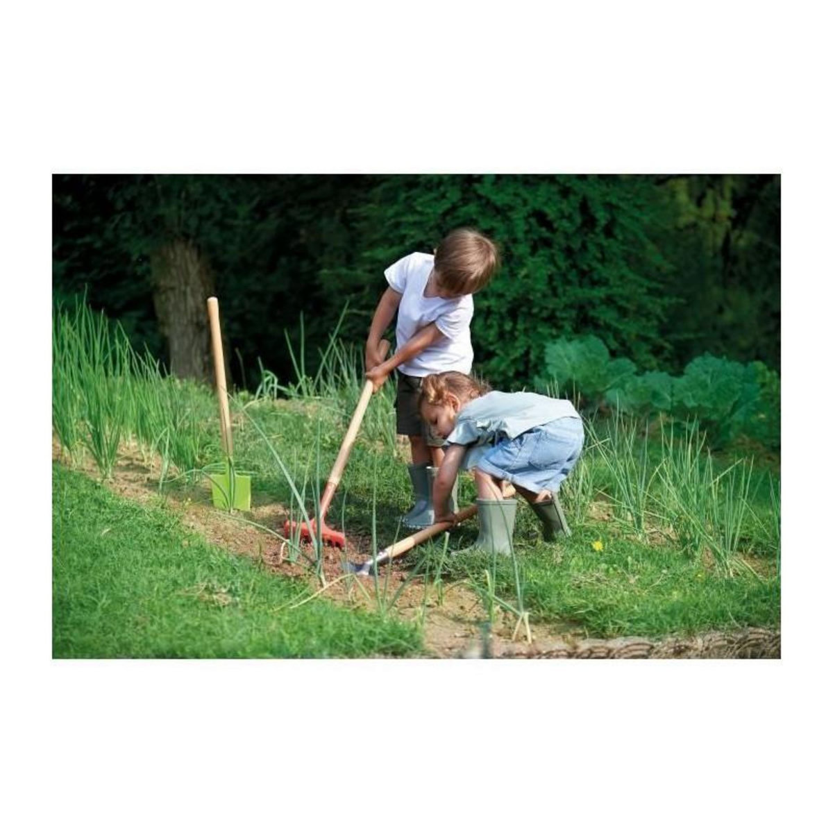 Ecoiffier Filet de 3 grands outils de jardin - ECOIFFIER - 4338 - Préparons la terre - 70 cm