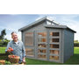 Voir la diapositive 2 : Habitat et Jardin Abri jardin bois  Merano  - 8.92 m² - 2.99 x 2.99 x 2.64 m - 28 mm