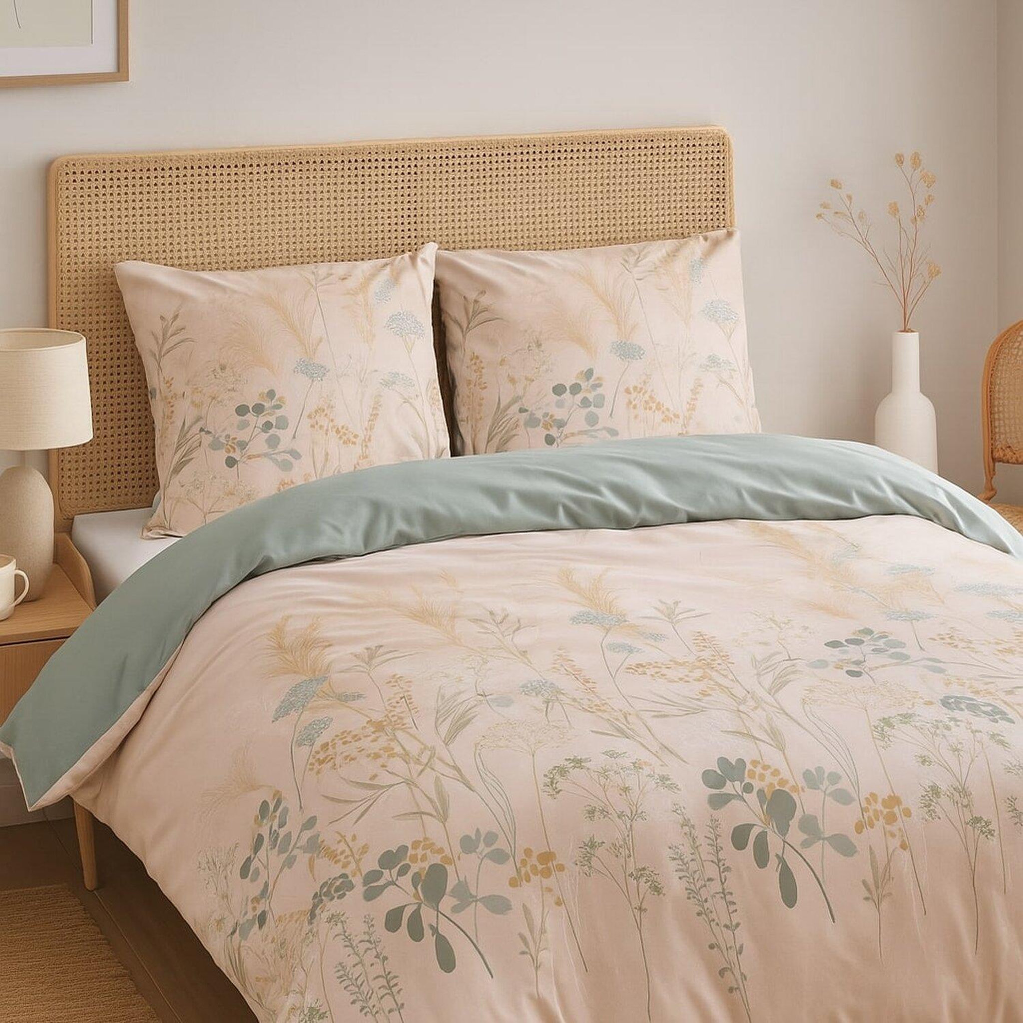Voir la diapositive 2 : Home collection Parure de couette 3pcs 240x220cm better coton helia
