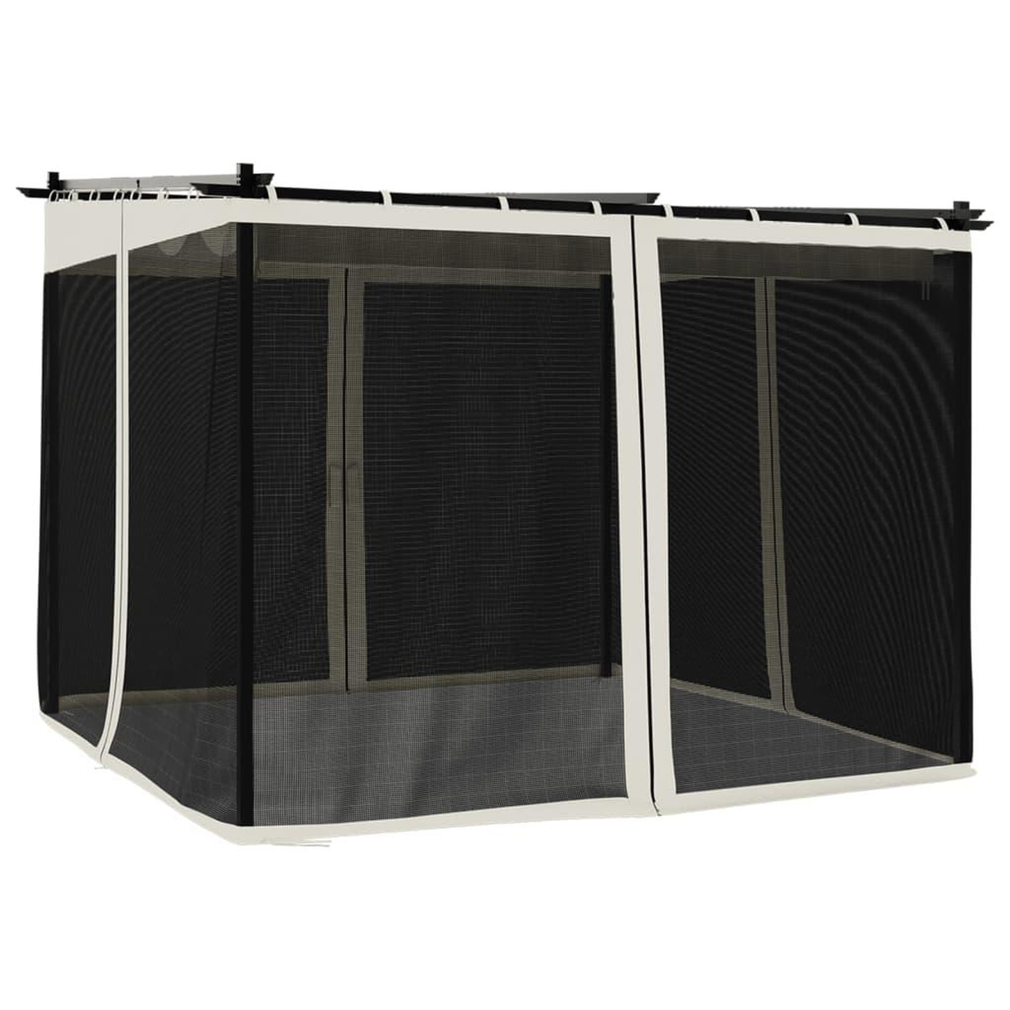 Voir la diapositive 2 : VIDAXL Tonnelle avec parois en filet creme 3x3 m acier