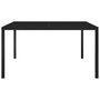 Voir la diapositive 2 : VIDAXL Table de jardin 130x130x72 cm Noir Acier et verre