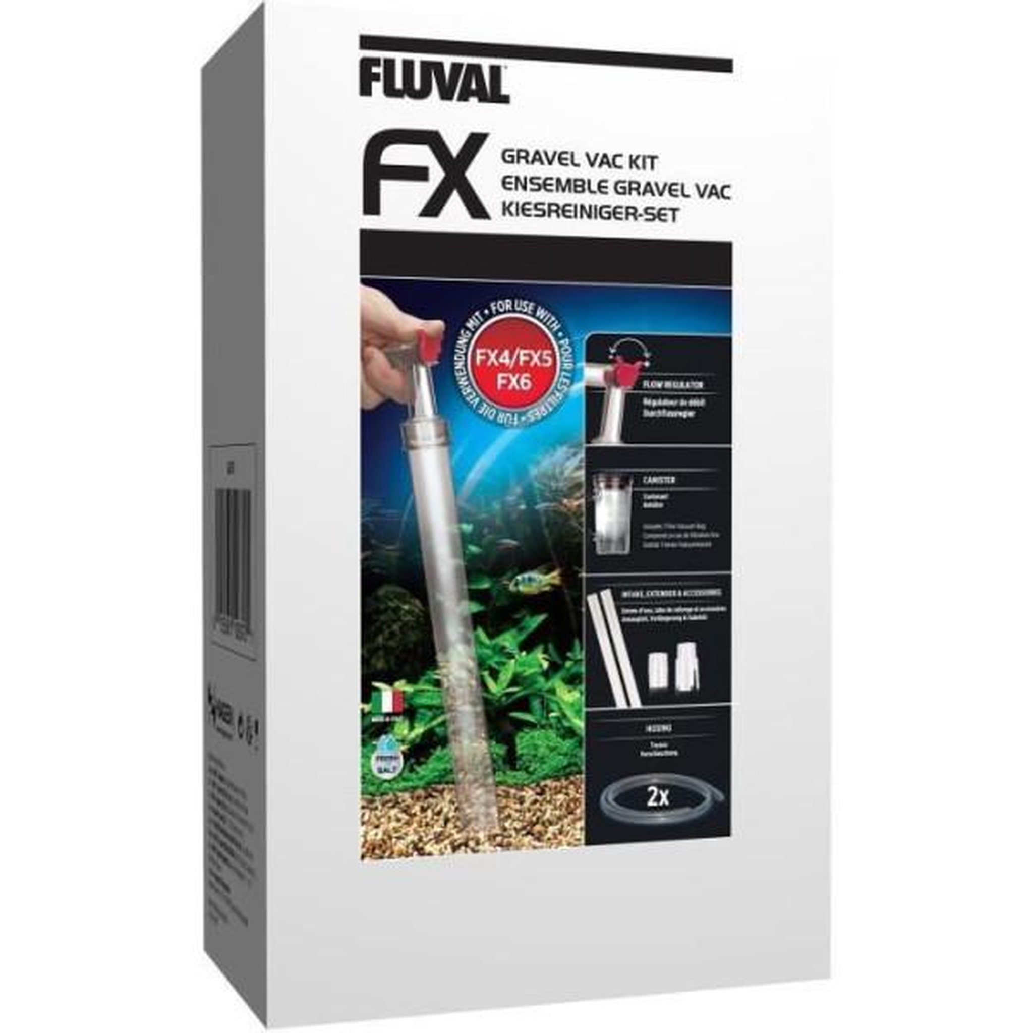 FLUVAL Kit de nettoyage de gravier d'aquarium - fluval - fx - compatible filtres extérieurs fx4 et fx6 (2eme génération)