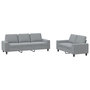 Voir la diapositive 2 : VIDAXL Ensemble de canapes 2 pcs gris clair tissu