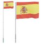 Voir la diapositive 2 : VIDAXL Drapeau de l'Espagne et mat 5,55 m Aluminium