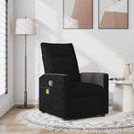 VIDAXL Fauteuil de massage inclinable Noir Tissu