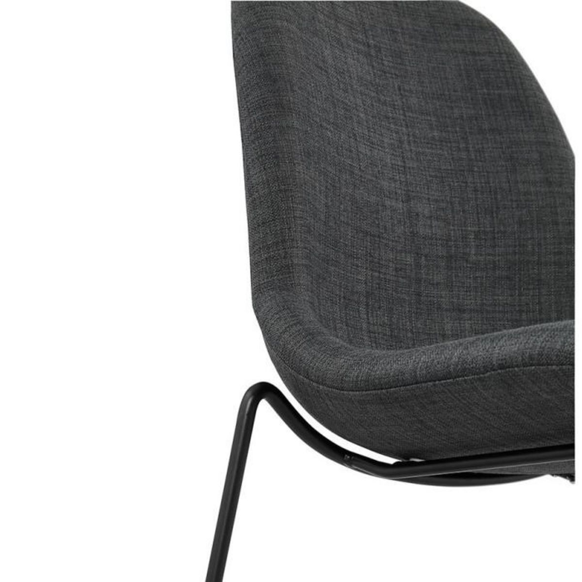 Paris Prix Tabouret de Bar en Tissu  Oscar  101cm Gris Foncé