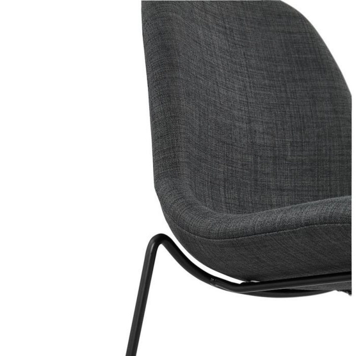 Paris Prix Tabouret de Bar en Tissu  Oscar  101cm Gris Foncé