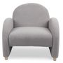 Voir la diapositive 2 : Paris Prix Fauteuil Club Bouclette  Jenna  85cm Gris