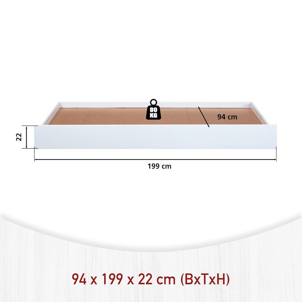 INTERLINK Tiroir de lit UMEA 200