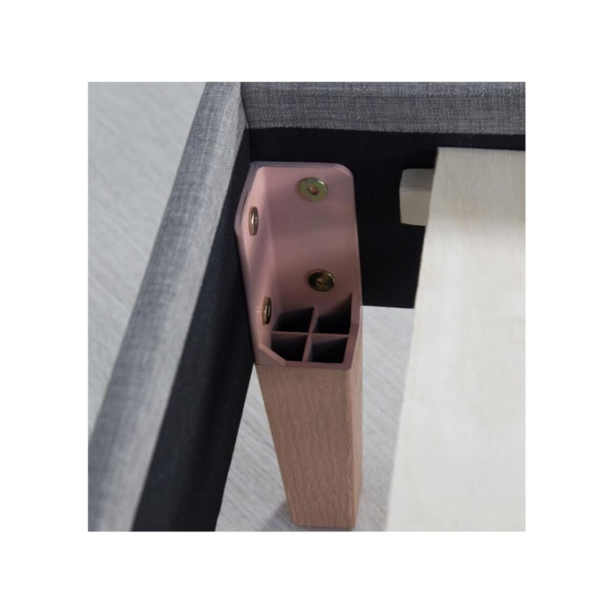 HomeStyle4U Lit Double Rembourre 140 x 200 cm Gris