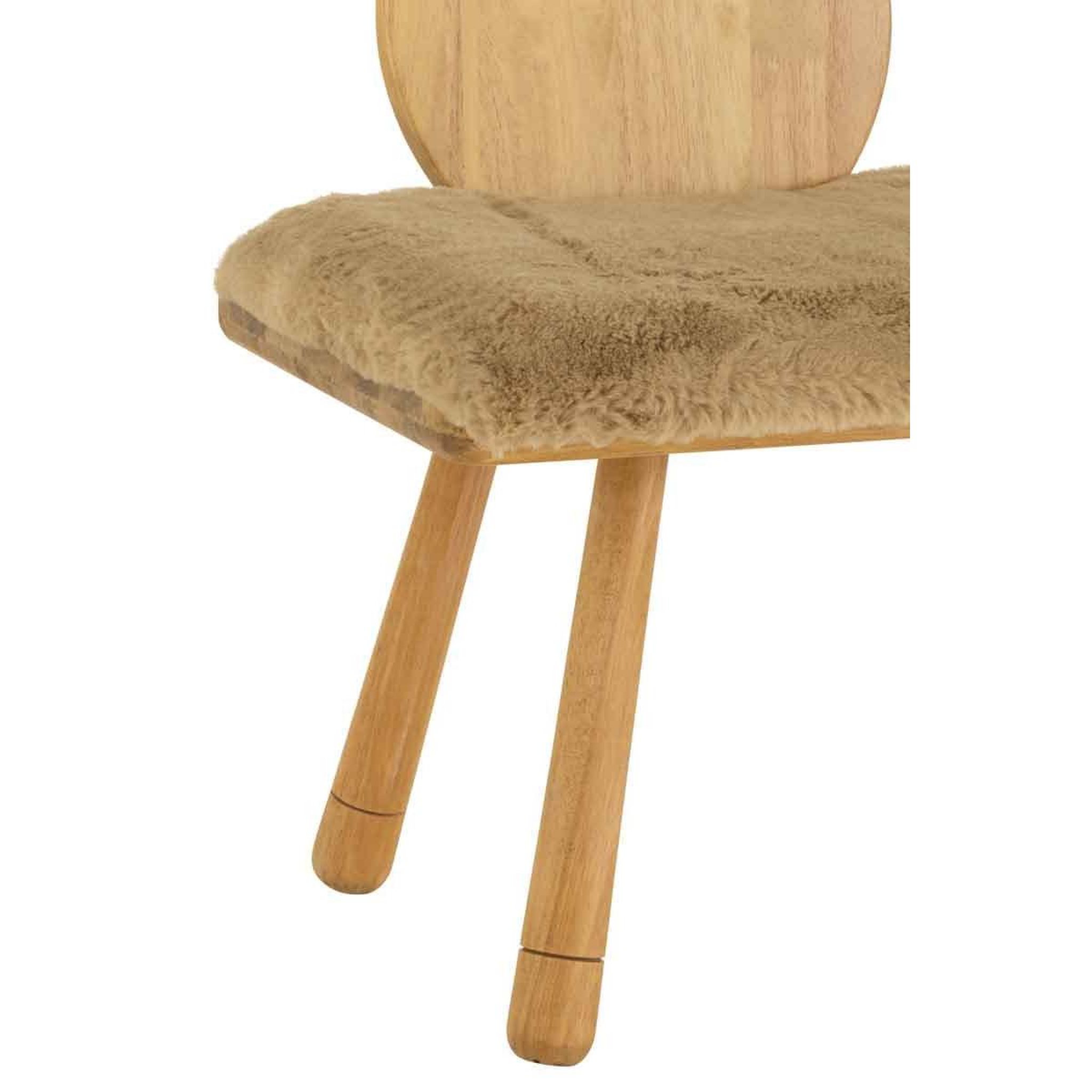 Voir la diapositive 5 : J-LINE Banc pour enfant en bois  ours  87cm naturel