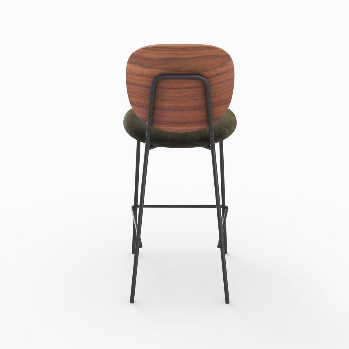 Rendez vous déco Lot de 2 chaises pour îlot central 65,5 cm en velours jaune - Simone