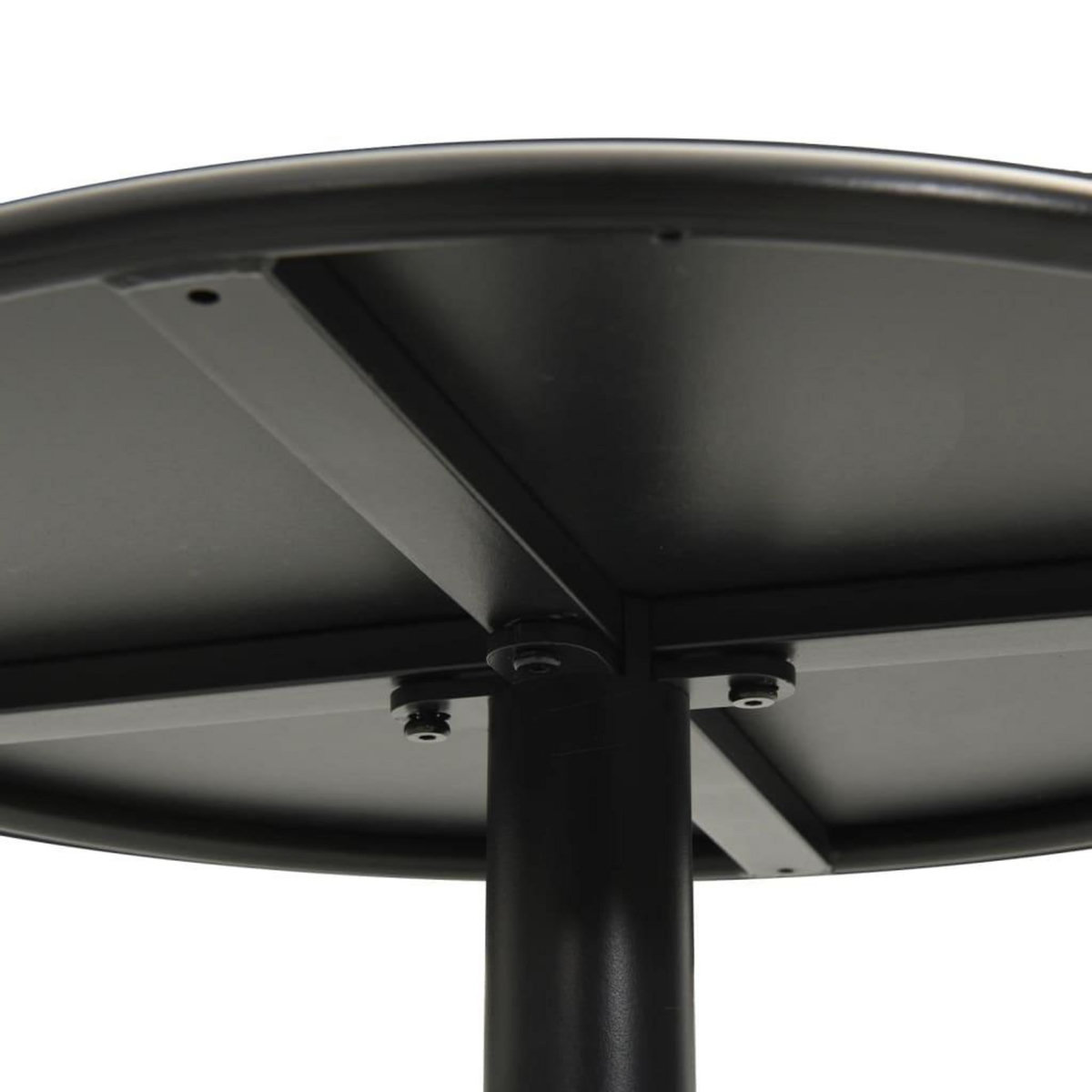 VIDAXL Table de jardin ronde noir Ø50x72 cm acier