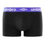 Voir la diapositive 6 : UMBRO Lot de 4 Boxers coton homme uni ceinture colorées