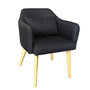 Voir la diapositive 2 : Paris Prix Lot de 2 Fauteuils Scandinave en Tissu  Delante  67cm Noir