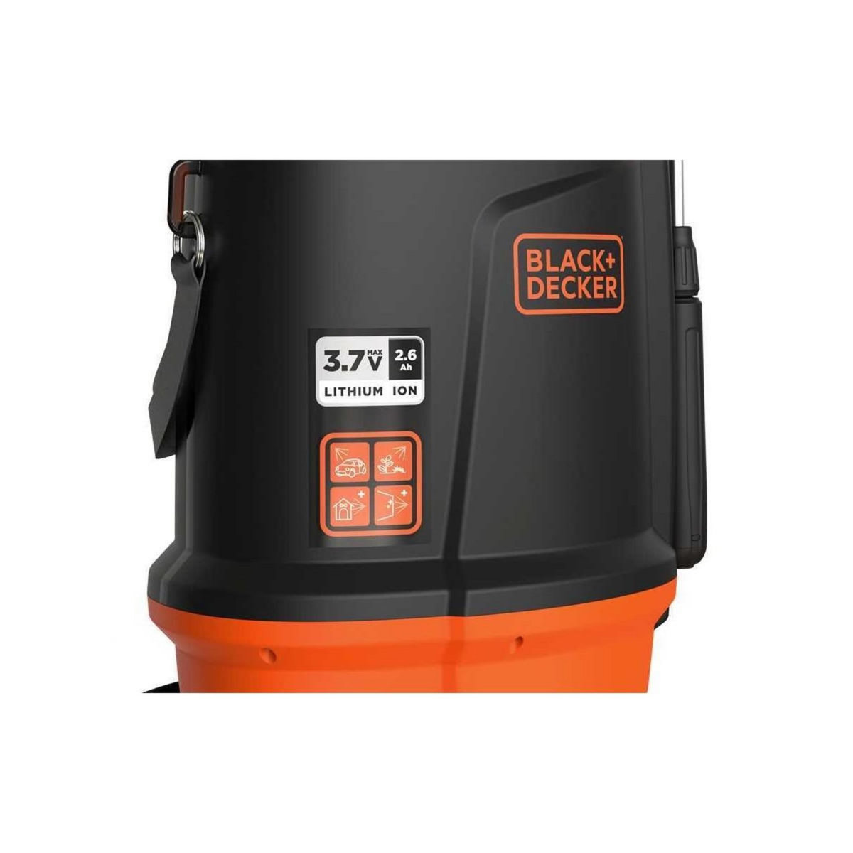 Black et Decker Pulvérisateur Électrique 5L, Batterie Lithium 3,7 V / 2,6 Ah Pulvérisateur Jardin Végétaux + Lance Télescopique Black+Decker