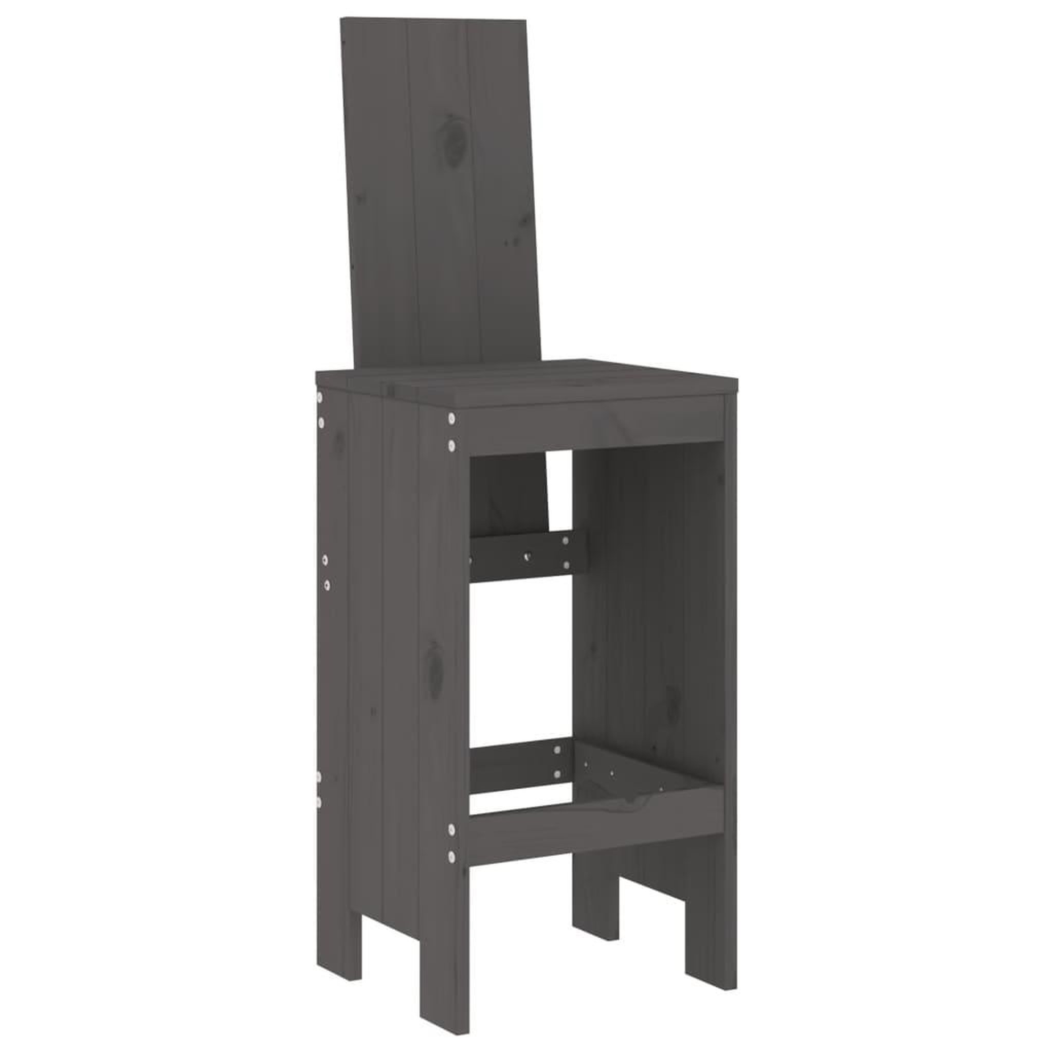 Voir la diapositive 4 : VIDAXL Ensemble de bar de jardin 9 pcs gris bois de pin massif
