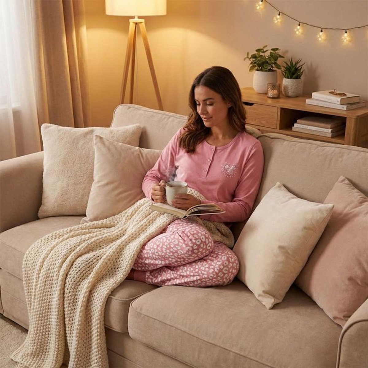 OZABI OZABI Ensemble Pyjama Long Femme Haut Manches Longues