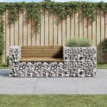 VIDAXL Banc de jardin avec panier en gabion bois de pin impregne