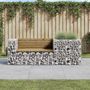 Voir la diapositive 1 : VIDAXL Banc de jardin avec panier en gabion bois de pin impregne