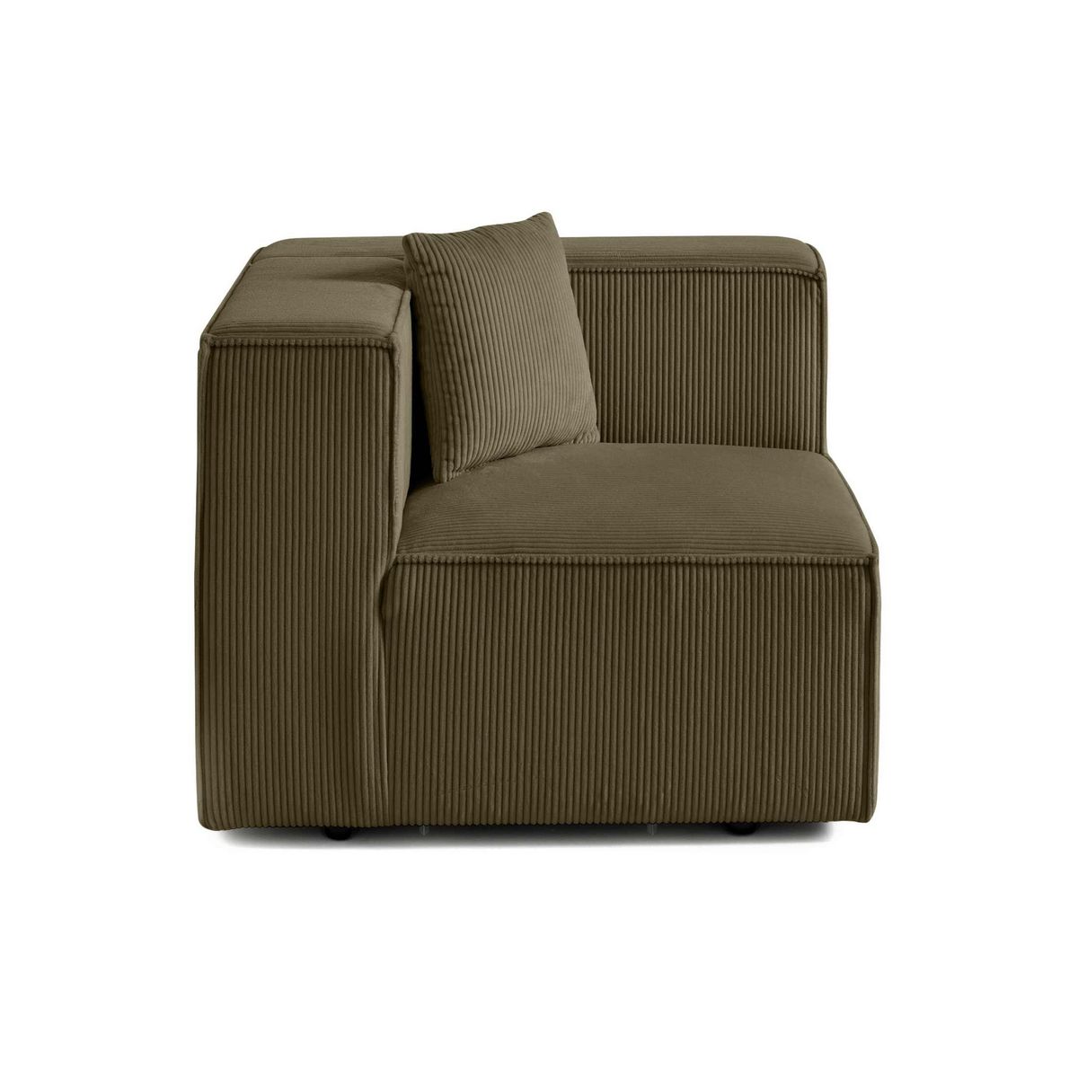 LISA DESIGN Arty - module d'assise droit - en velours côtelé