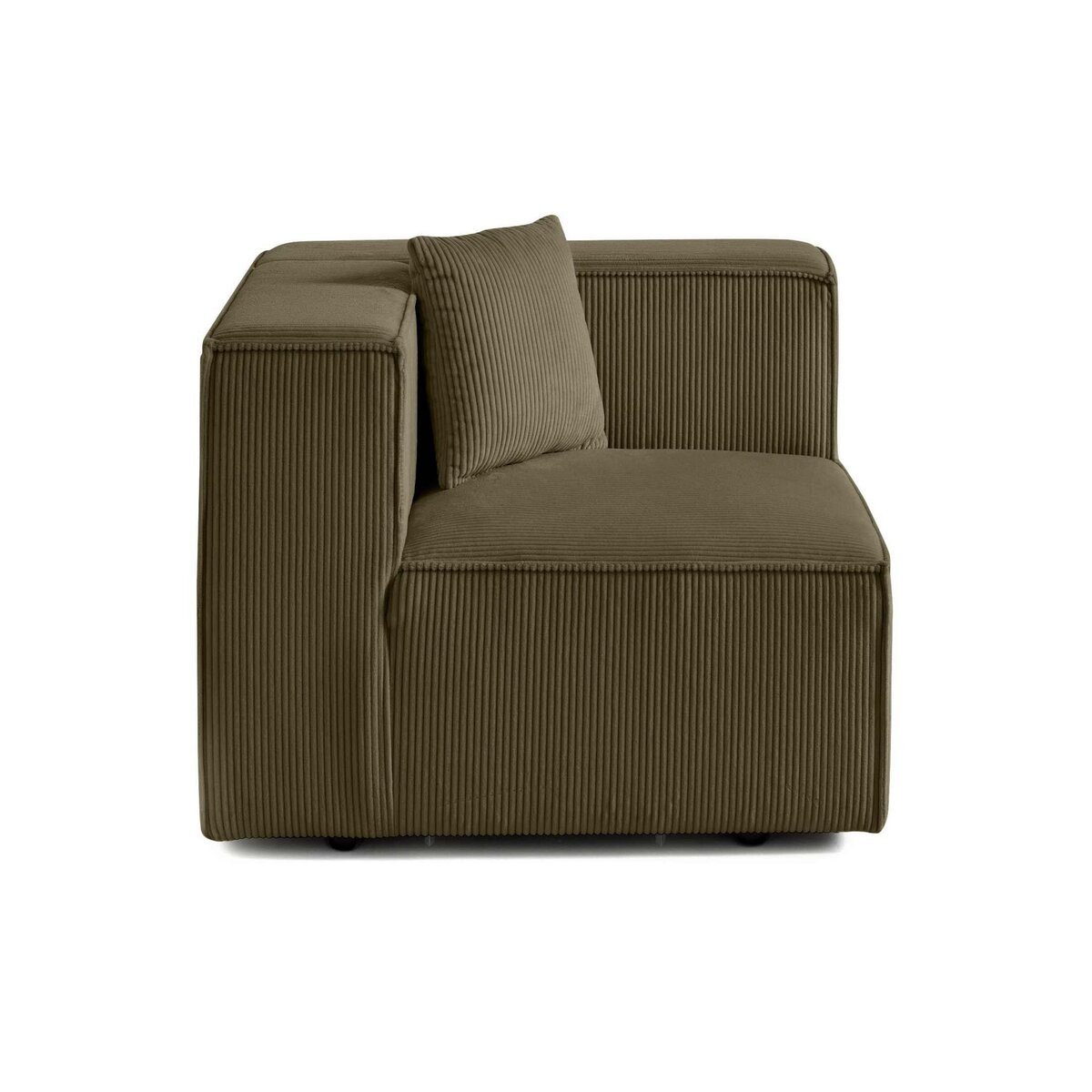 LISA DESIGN Arty - module d'assise droit - en velours côtelé