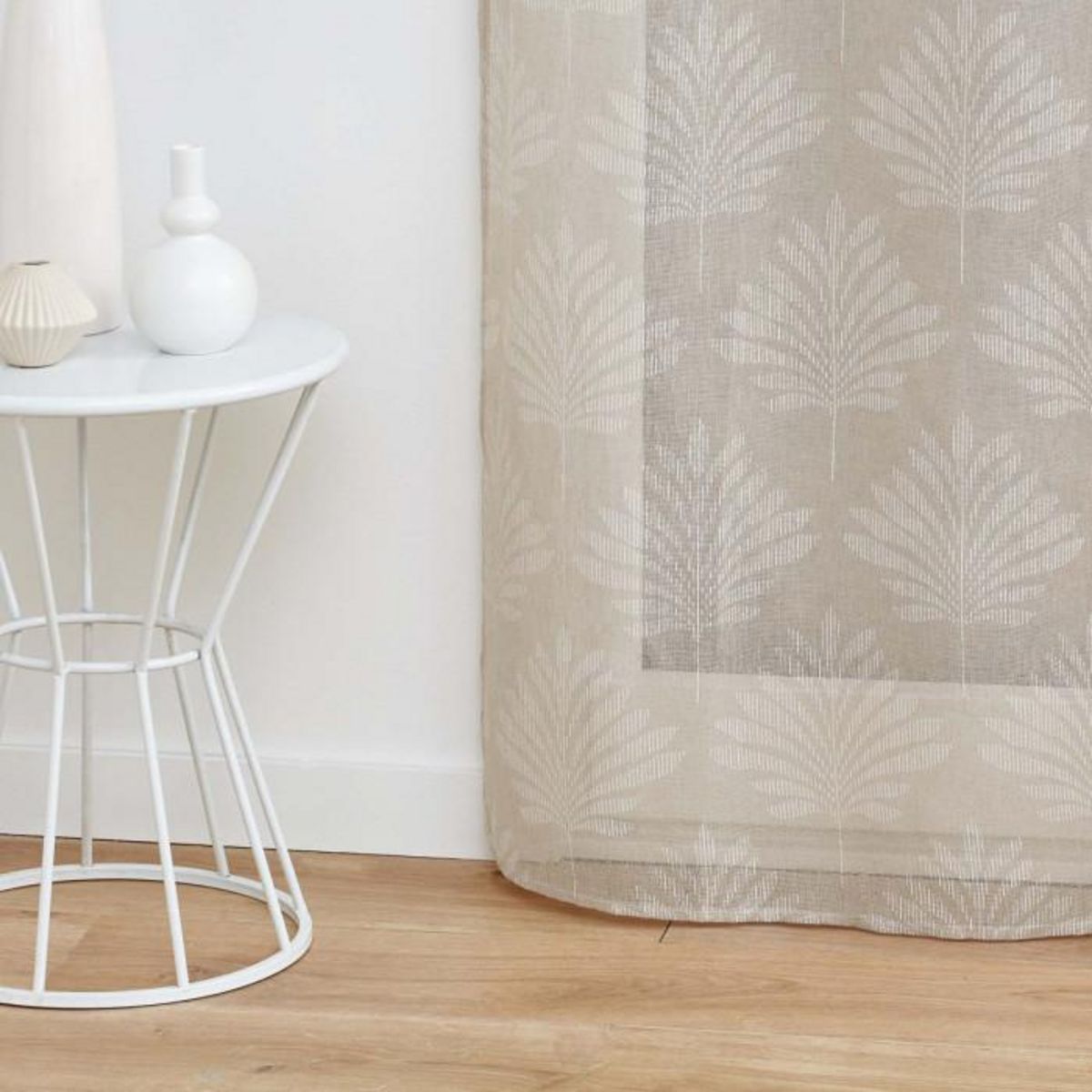 Paris Prix Rideau Voilage à Œillets  Levita  140x240cm Taupe