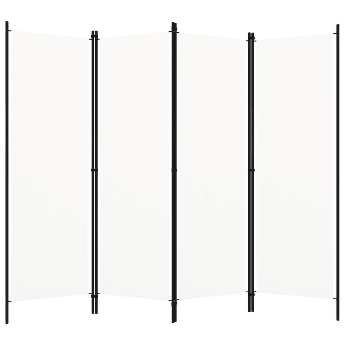 VIDAXL Cloison de separation 4 panneaux Blanc 200x180 cm