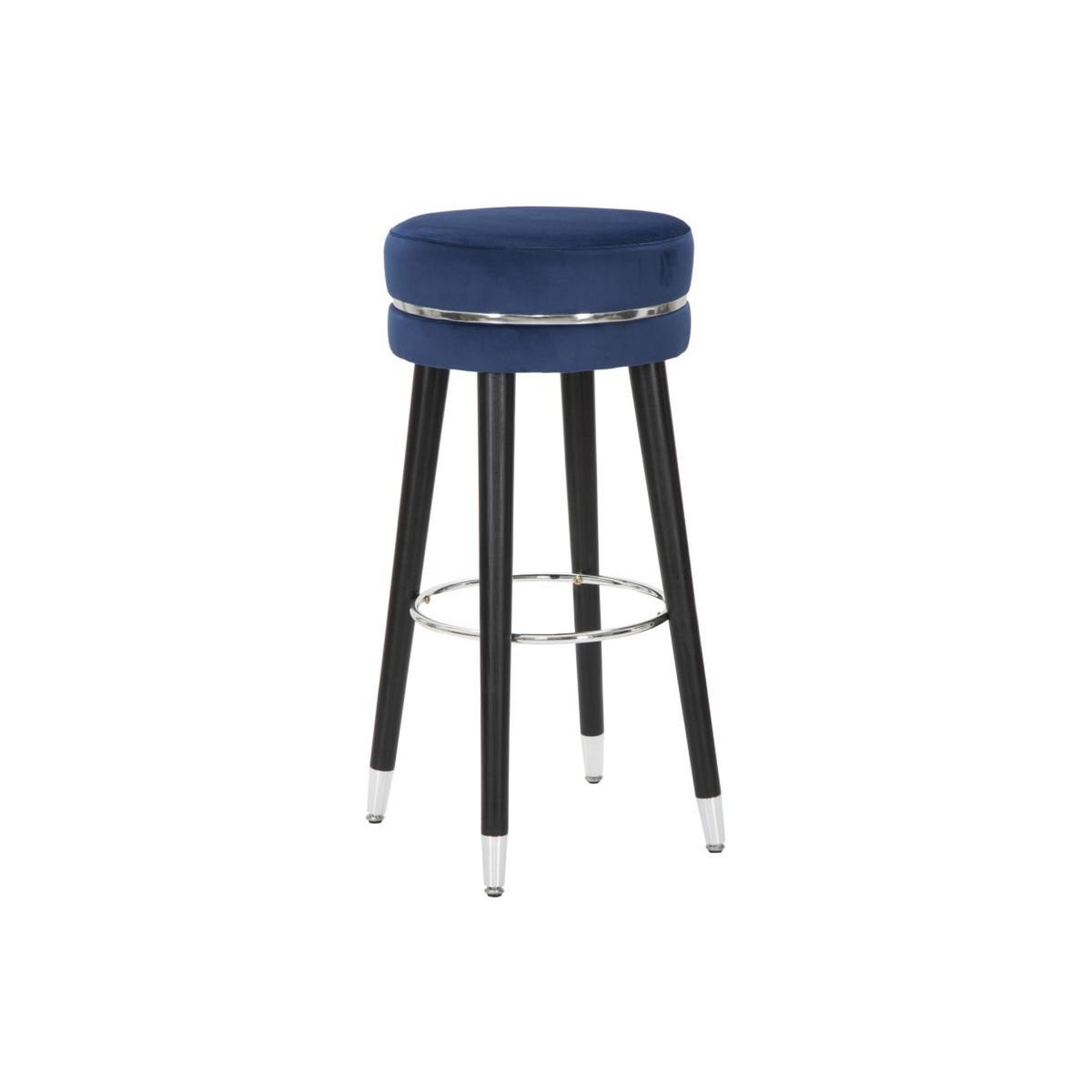 Paris Prix Tabouret de bar design  paris  74cm bleu foncé & argent