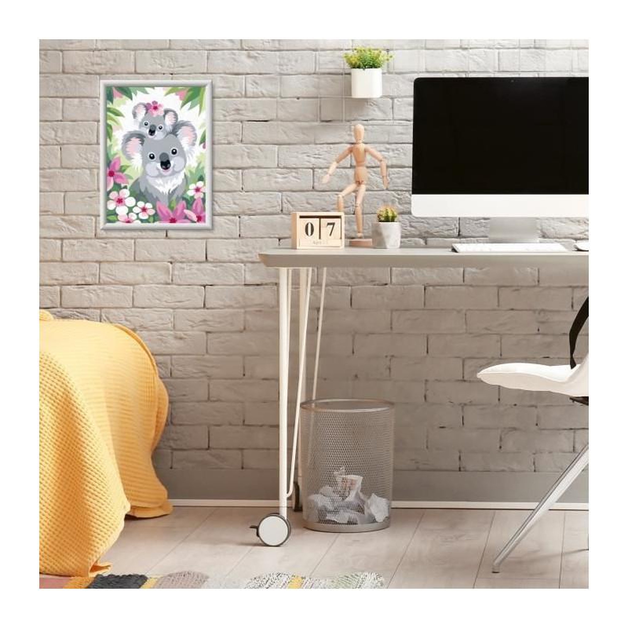 Voir la diapositive 4 : RAVENSBURGER CreArt Kids 18x24cm Maman koala et son bébé, Kit de peinture par numéros Numéro d'Art, Des 9 ans, 25833, Ravensburger