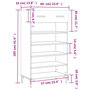 Voir la diapositive 6 : VIDAXL Armoire a chaussures blanc 60x35x105 cm bois d'ingenierie
