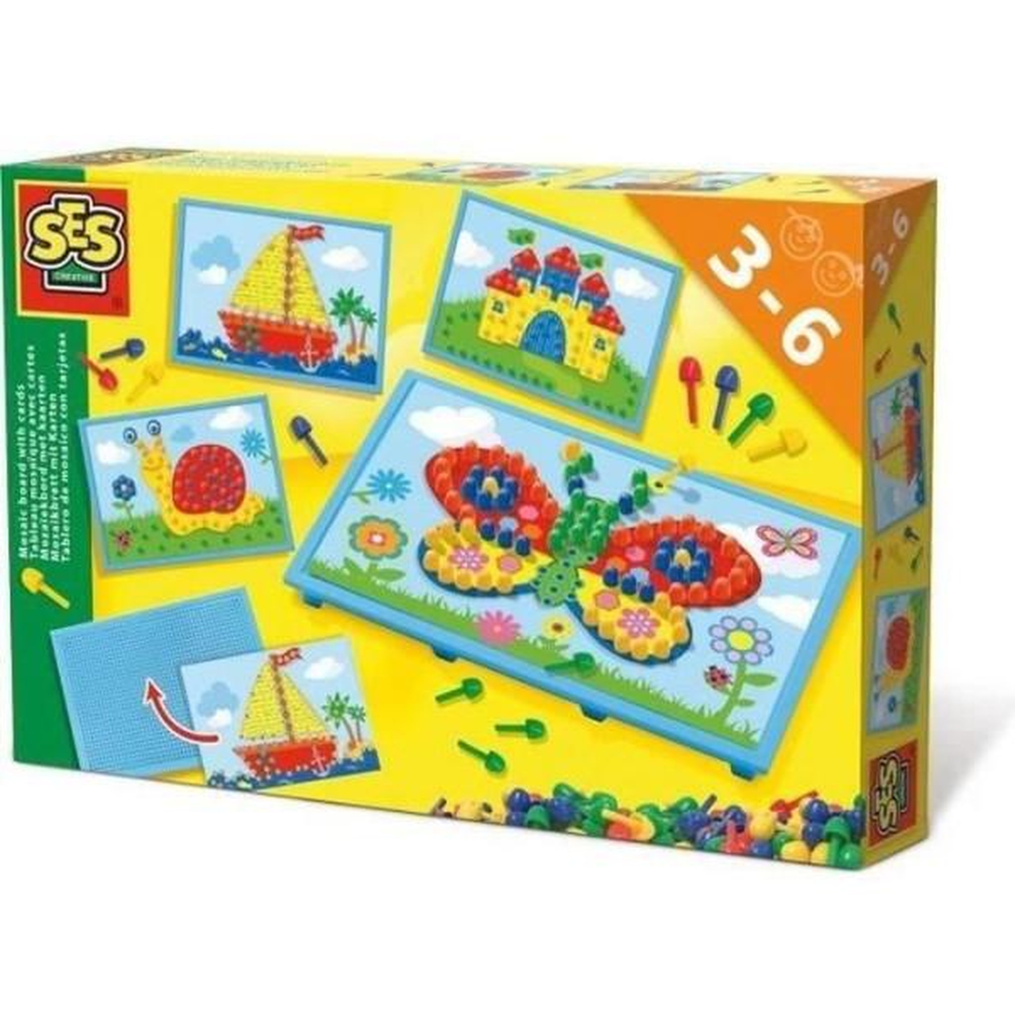 SES Creative SES CREATIVE Tableau mosaique avec cartes
