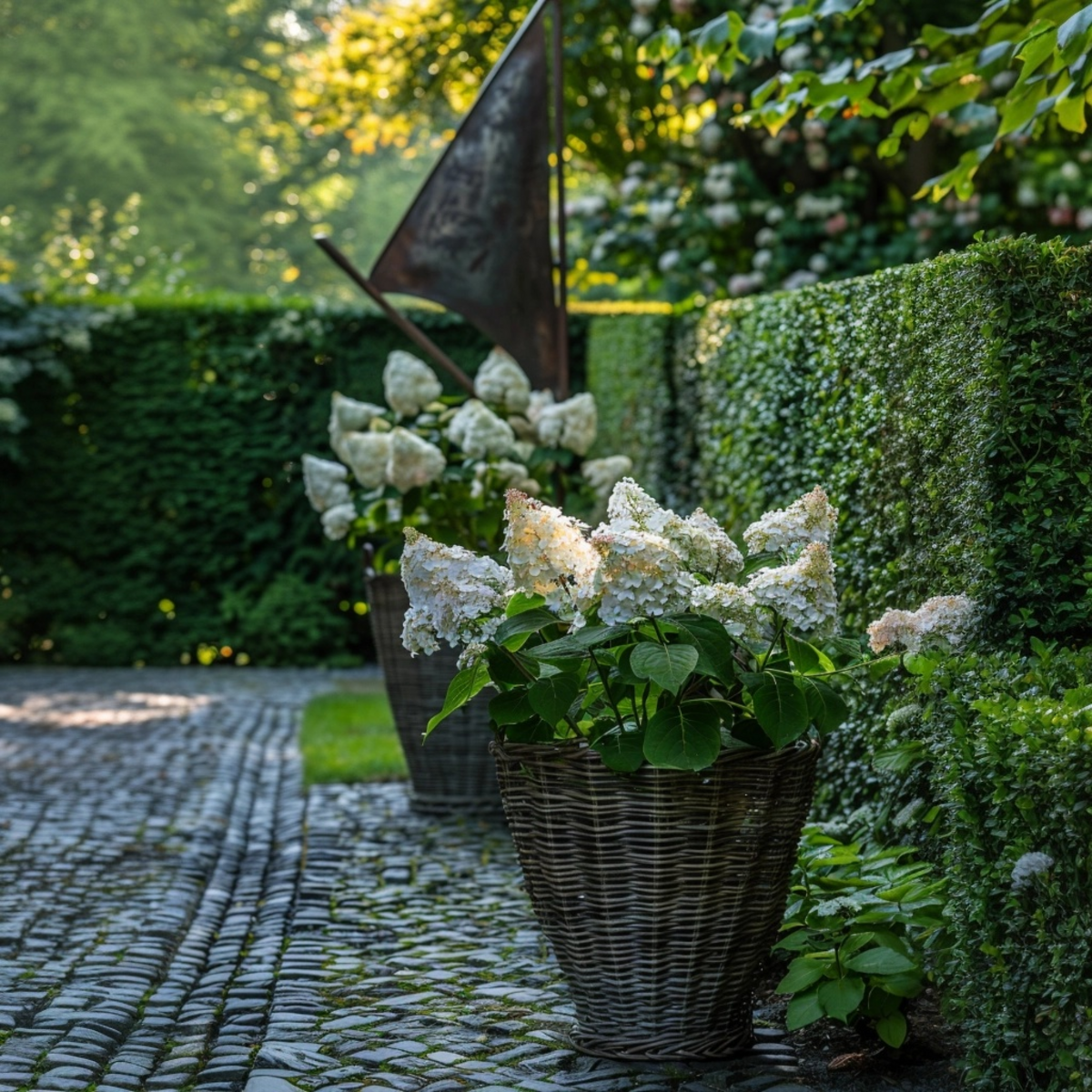 PLANT IN A BOX Hortensia - Set de 2 - Hydrangea paniculata 'Early Harry' - H25-40cm - ⌀19cm